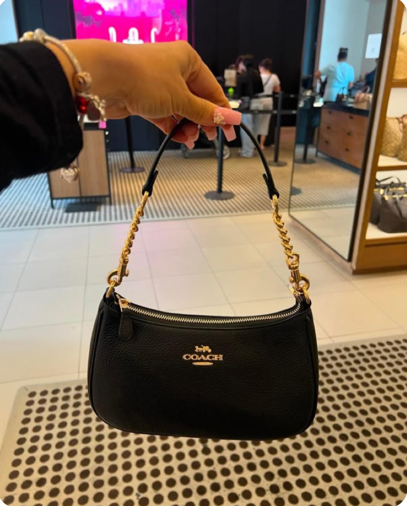 Black coach shoulder bag , classic purse for women