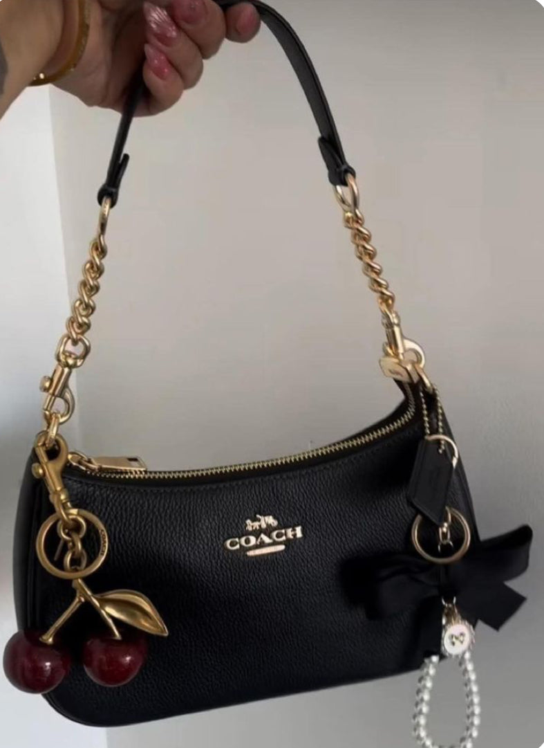 Black coach shoulder bag , classic purse for women