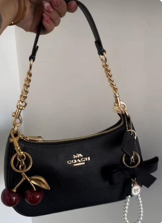Black coach shoulder bag , classic purse for women